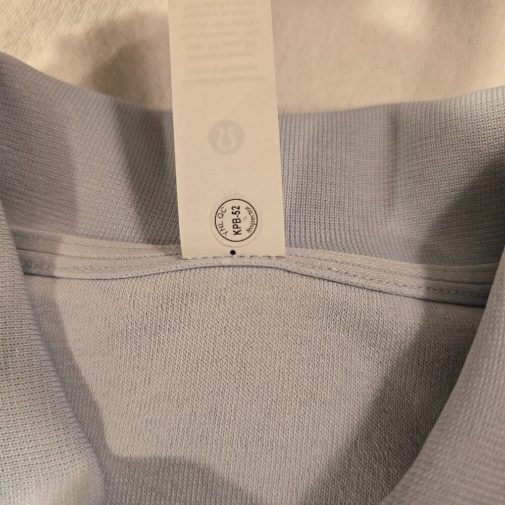Lululemon Mens M Medium Cotton Terry Relaxed Fit Polo NWT NEW SOFT Light Blue - Picture 6 of 15